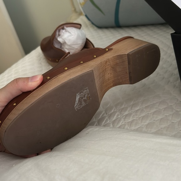 Brown Leather Clogs - Picture 2 of 3